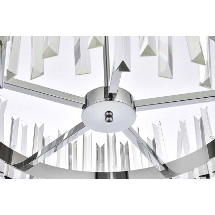 Elegant Pendant Light - Chrome, L 25" (6200D25C)