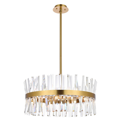 Elegant Pendant Light - Satin Gold, L 25" (6200D25SG)