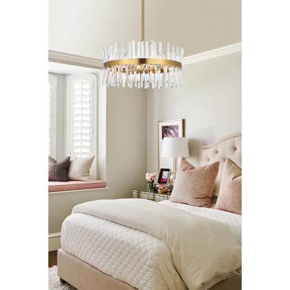 Elegant Pendant Light - Satin Gold, L 25" (6200D25SG)