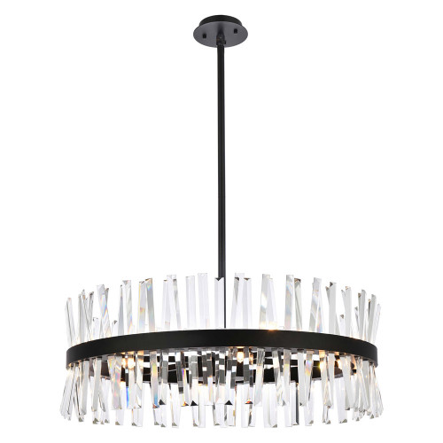 Elegant Pendant Light - Black, L 32" (6200D32BK)