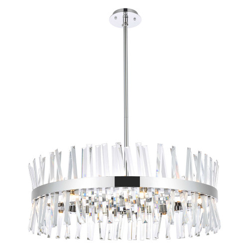 Elegant Pendant Light - Chrome, L 32" (6200D32C)