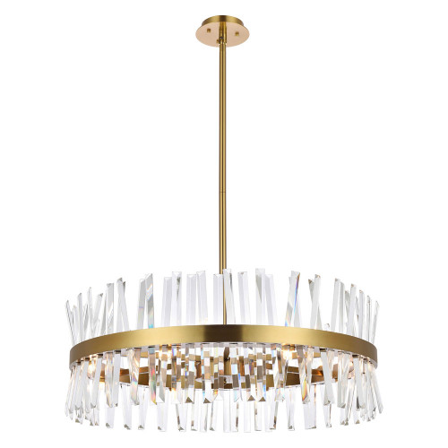 Elegant Pendant Light - Satin Gold, L 32" (6200D32SG)