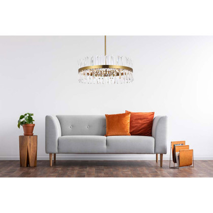 Elegant Pendant Light - Satin Gold, L 32" (6200D32SG)