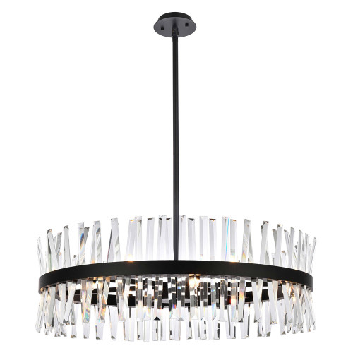 Elegant Pendant Light - Black, L 36" (6200D36BK)