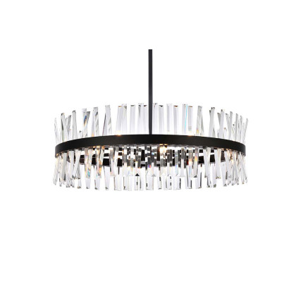 Elegant Pendant Light - Black, L 36" (6200D36BK)