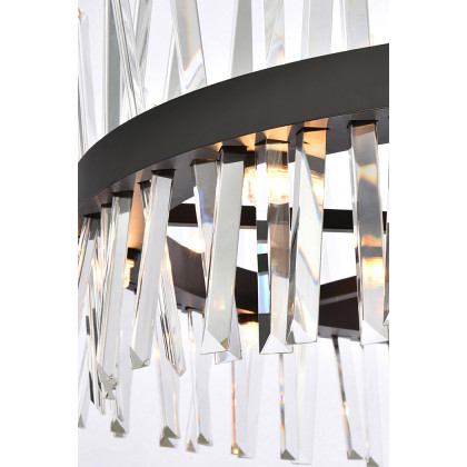 Elegant Pendant Light - Black, L 36" (6200D36BK)