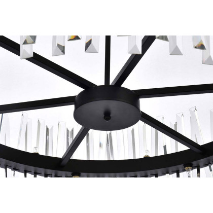 Elegant Pendant Light - Black, L 36" (6200D36BK)
