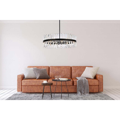 Elegant Pendant Light - Black, L 36" (6200D36BK)