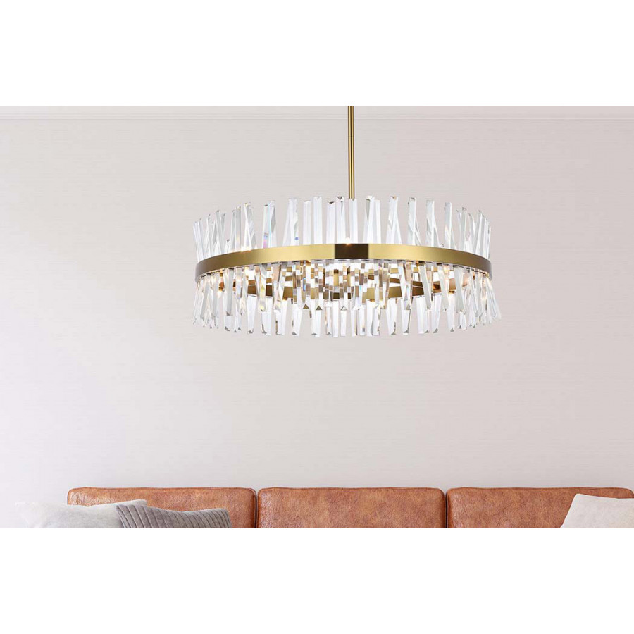Elegant Pendant Light - Satin Gold, L 36" (6200D36SG)