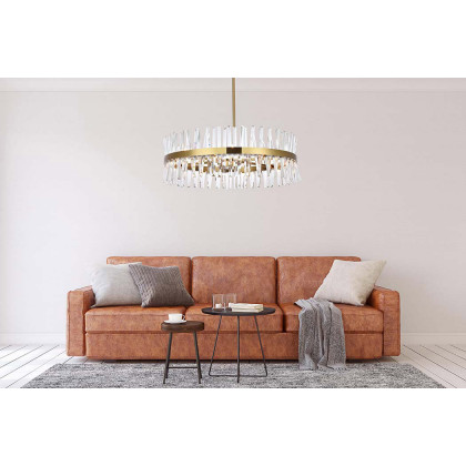 Elegant Pendant Light - Satin Gold, L 36" (6200D36SG)