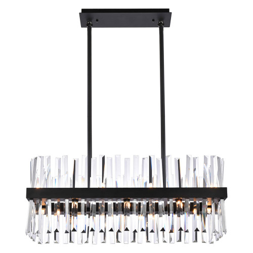 Elegant Chandelier - Black, L 30" (6200G30BK)