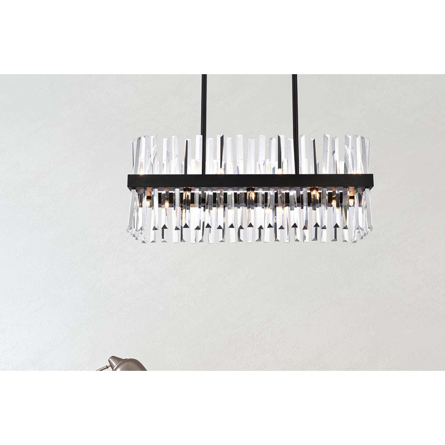 Elegant Chandelier - Black, L 30" (6200G30BK)