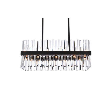 Elegant Chandelier - Black, L 30" (6200G30BK)