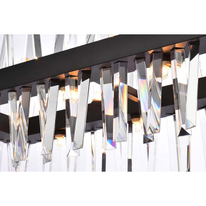 Elegant Chandelier - Black, L 30" (6200G30BK)