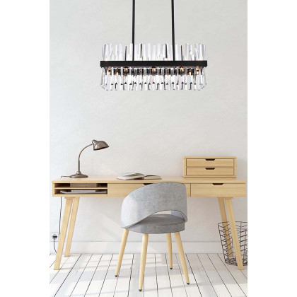 Elegant Chandelier - Black, L 30" (6200G30BK)