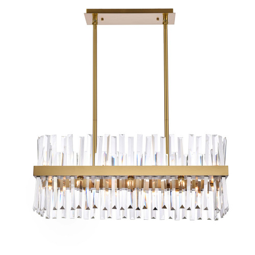 Elegant Chandelier - Satin Gold, L 30" (6200G30SG)
