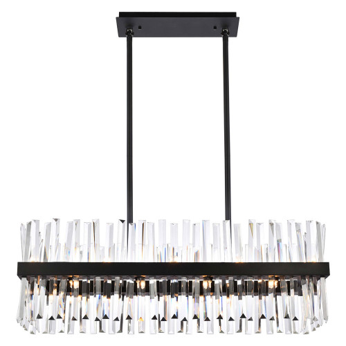 Elegant Chandelier - Black, L 36" (6200G36BK)