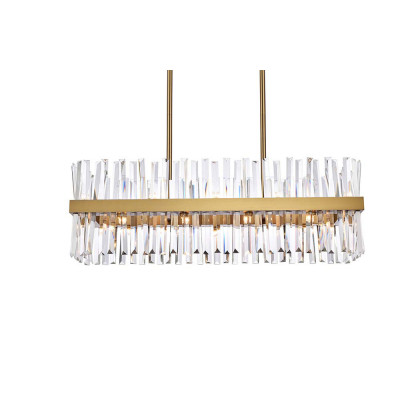 Elegant Chandelier - Satin Gold, L 36" (6200G36SG)