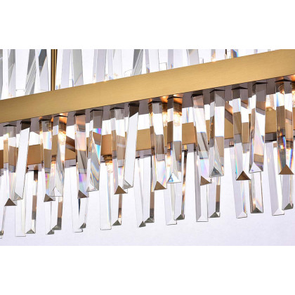 Elegant Chandelier - Satin Gold, L 36" (6200G36SG)