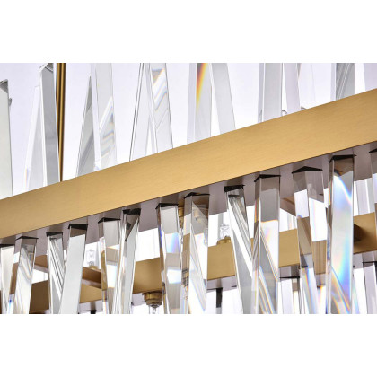 Elegant Chandelier - Satin Gold, L 36" (6200G36SG)