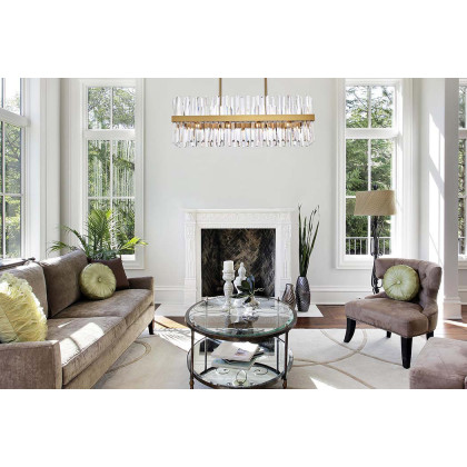 Elegant Chandelier - Satin Gold, L 36" (6200G36SG)