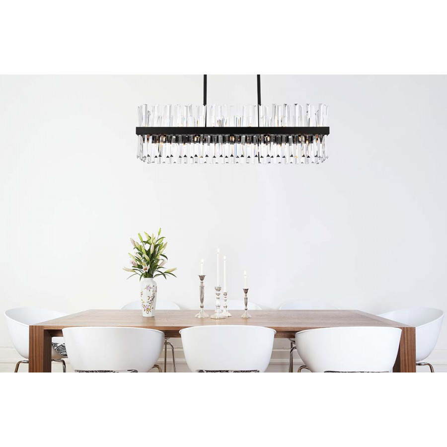 Elegant Chandelier - Black, L 42" (6200G42BK)