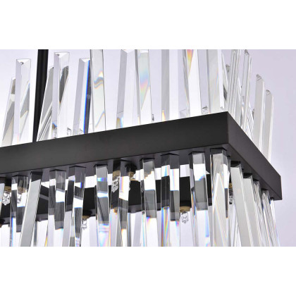 Elegant Chandelier - Black, L 42" (6200G42BK)
