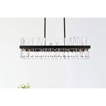 Elegant Chandelier - Black, L 42" (6200G42BK)