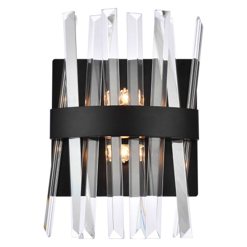 Elegant Wall Sconce - Black, L 8" (6200W8BK)