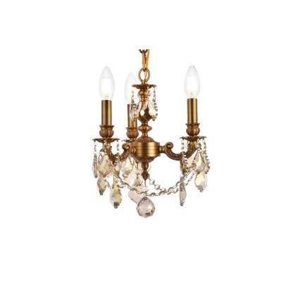 Elegant Lillie 3-Light - French Gold/Golden Teak (9103D10FG-GT-RC)