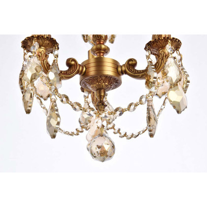 Elegant Lillie 3-Light - French Gold/Golden Teak (9103D10FG-GT-RC)