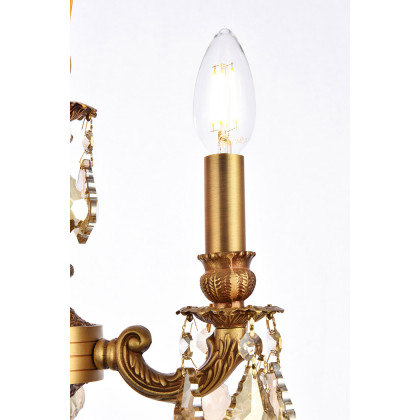 Elegant Lillie 3-Light - French Gold/Golden Teak (9103D10FG-GT-RC)
