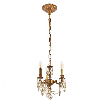 Elegant Lillie 3-Light - French Gold/Golden Teak (9103D10FG-GT-RC)