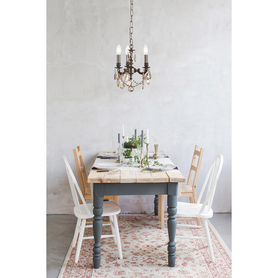 Elegant Lillie 3-Light - Pewter/Golden Teak (9103D10PW-GT-RC)