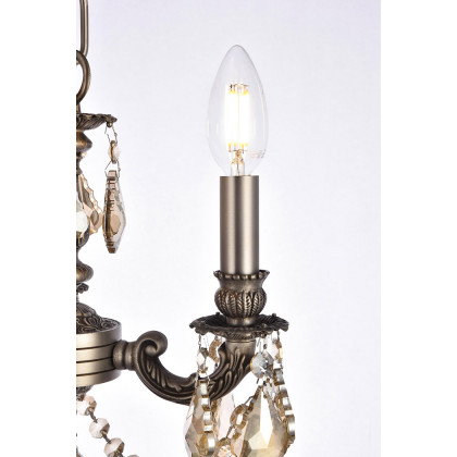 Elegant Lillie 3-Light - Pewter/Golden Teak (9103D10PW-GT-RC)