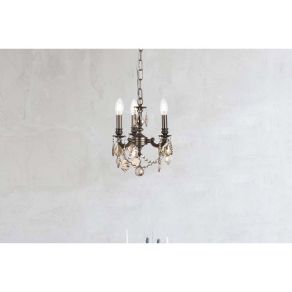 Elegant Lillie 3-Light - Pewter/Golden Teak (9103D10PW-GT-RC)