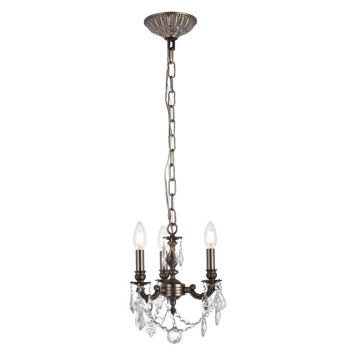 Elegant Lillie 3-Light - Pewter (9103D10PW-rc)