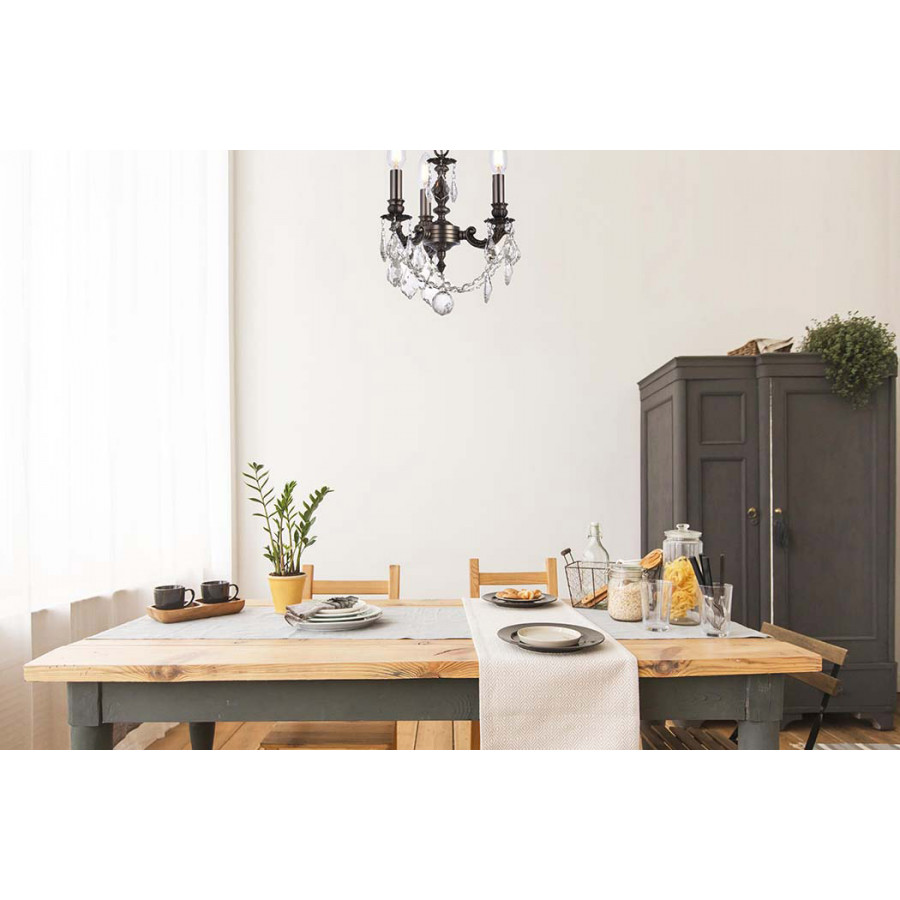 Elegant Lillie 3-Light - Pewter (9103D10PW-rc)