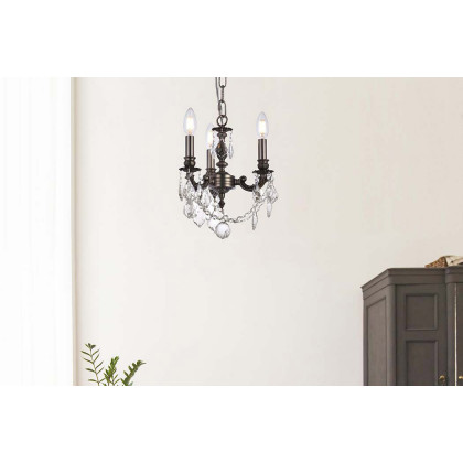 Elegant Lillie 3-Light - Pewter (9103D10PW-rc)
