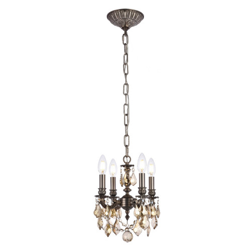 Elegant Pendant Light - Pewter/Golden Teak (9104D10PW-GT-RC)