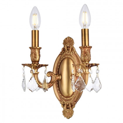 Elegant Chateau Design 2-Light 10'' Wall Sconce - French Gold (9202W9FG-RC)