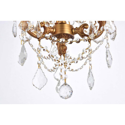 Elegant Chateau Design 3-Light 18'' Mini Chandelier - French Gold (9203D13FG-RC)