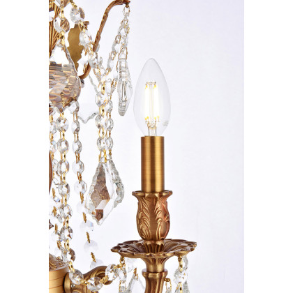 Elegant Chateau Design 3-Light 18'' Mini Chandelier - French Gold (9203D13FG-RC)