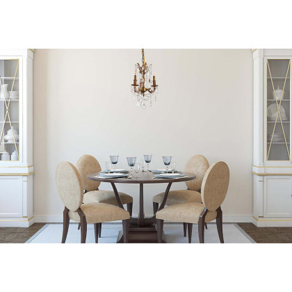 Elegant Chateau Design 3-Light 18'' Mini Chandelier - French Gold (9203D13FG-RC)