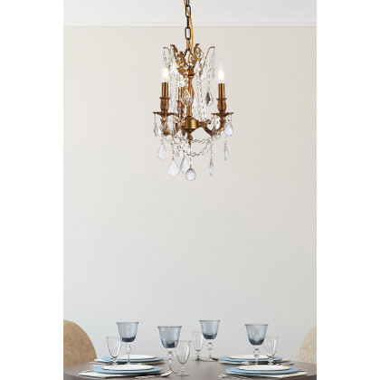 Elegant Chateau Design 3-Light 18'' Mini Chandelier - French Gold (9203D13FG-RC)