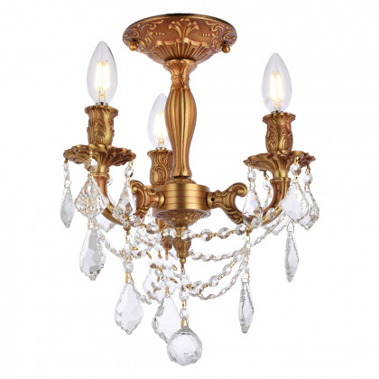 Elegant Chateau Design 3-Light 14'' Ceiling Mount - French Gold (9203F13FG-RC)