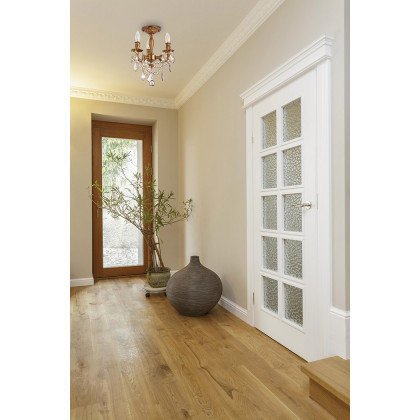 Elegant Chateau Design 3-Light 14'' Ceiling Mount - Pewter/Golden Teak (9203F13PW-GT-RC)