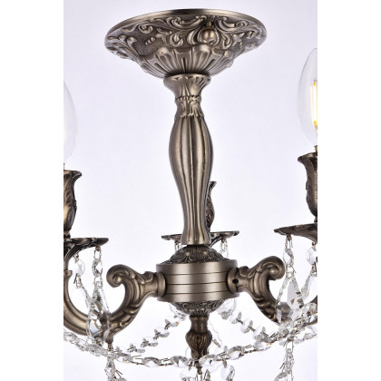 Elegant Chateau Design 3-Light 14'' Ceiling Mount - Pewter (9203F13PW-RC)