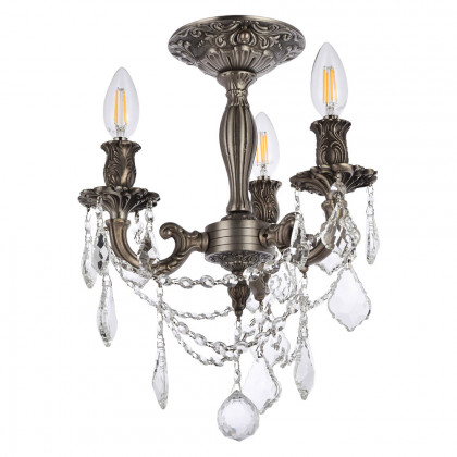 Elegant Chateau Design 3-Light 14'' Ceiling Mount - Pewter (9203F13PW-RC)