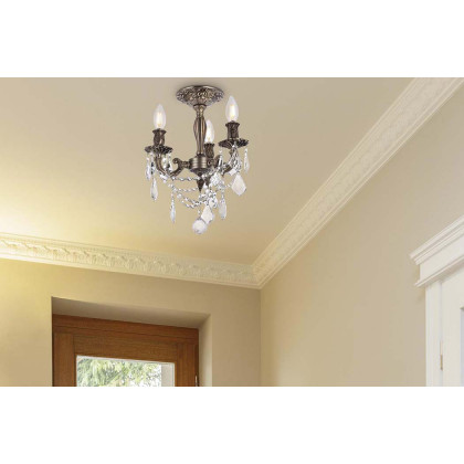 Elegant Chateau Design 3-Light 14'' Ceiling Mount - Pewter (9203F13PW-RC)